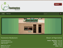 Tablet Screenshot of footnotesbookstore.com